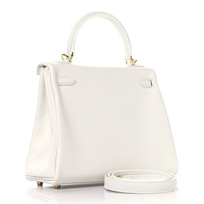 Hermes Swift Kelly Retourne 25 New White 3 of 13