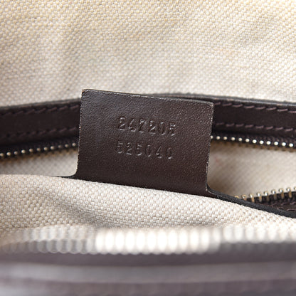 Gucci Monogram Vintage Web Medium Boston Dark Brown 6 of 13