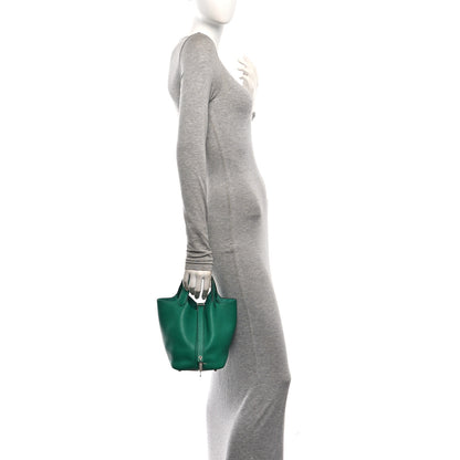 Hermes Taurillon Clemence Picotin Lock 18 PM Vert Jade 2 of 10