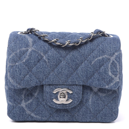 Chanel Denim CC Quilted Mini Square Flap Blue 1 of 11