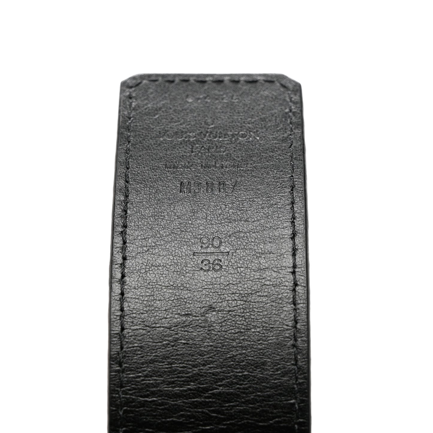 Calfskin 40mm LV Initiales Reversible Belt 90 36 Dark Brown Black