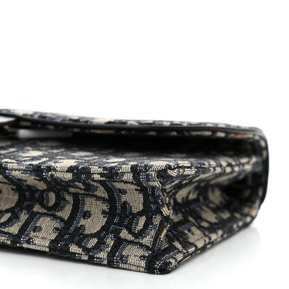 Christian Dior Oblique Saddle Chain Pouch Blue 9 of 11