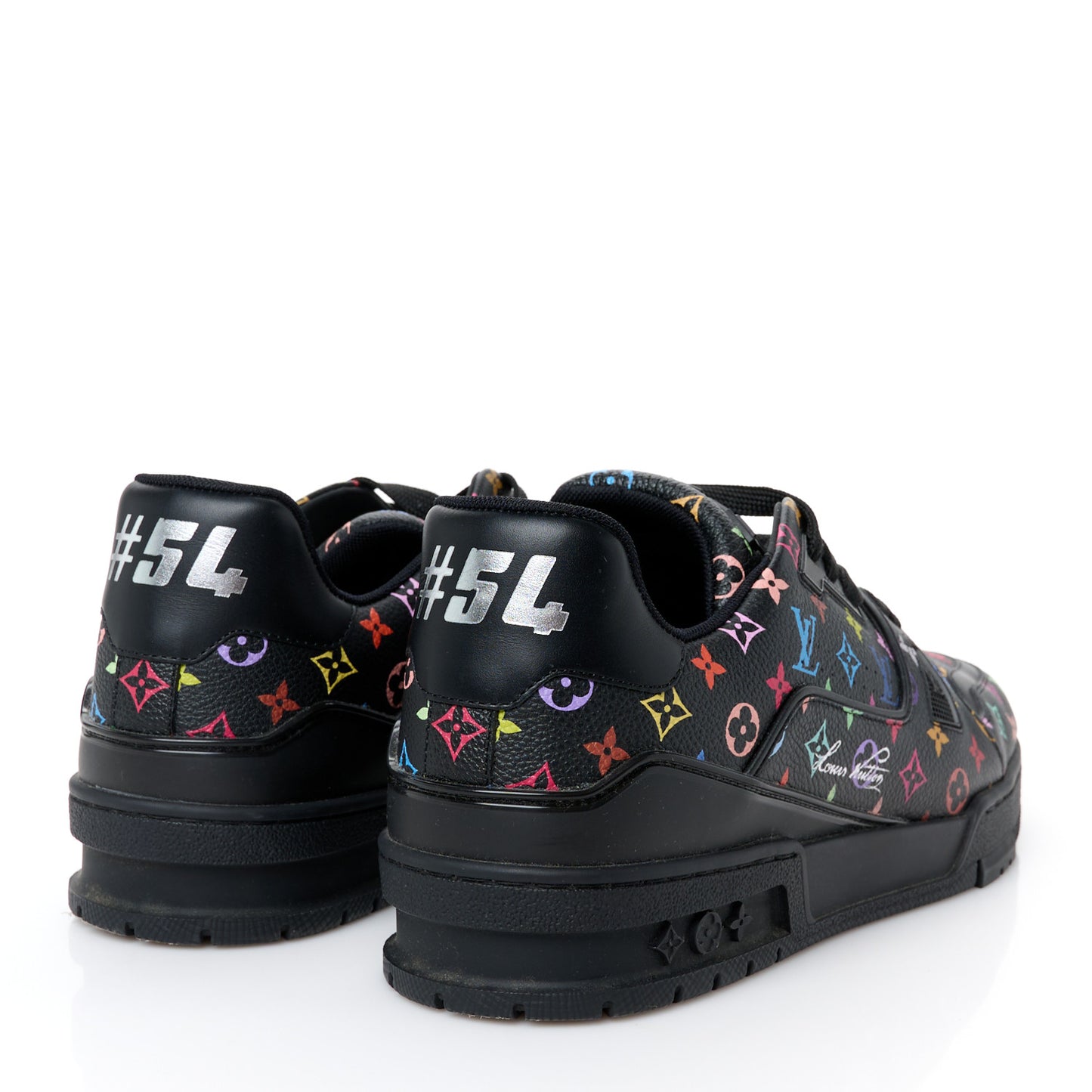 LV X TM Calfskin Monogram Multicolor Womens LV Trainer Sneakers 40 Black
