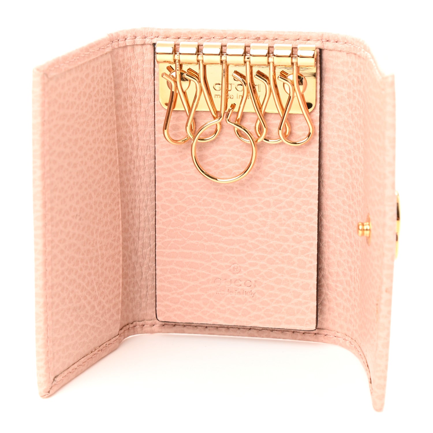 Gucci Dollar Calfskin GG Marmont 6 Key Holder Perfect Pink 5 of 9
