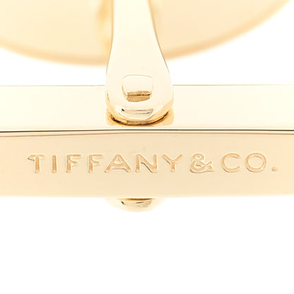 Tiffany 18K Yellow Gold Diamond Onyx Oval Cufflinks 4 of 4