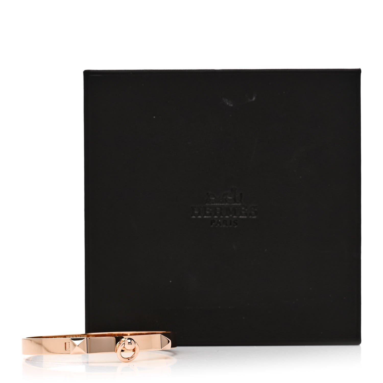 Hermes 18K Rose Gold PM Collier De Chien Bracelet SH 4 of 4