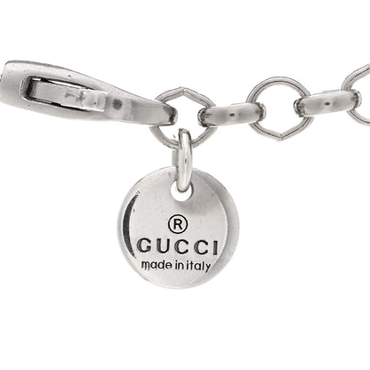 Gucci Sterling Silver Small Textured Interlocking G Pendant Necklace 4 of 4
