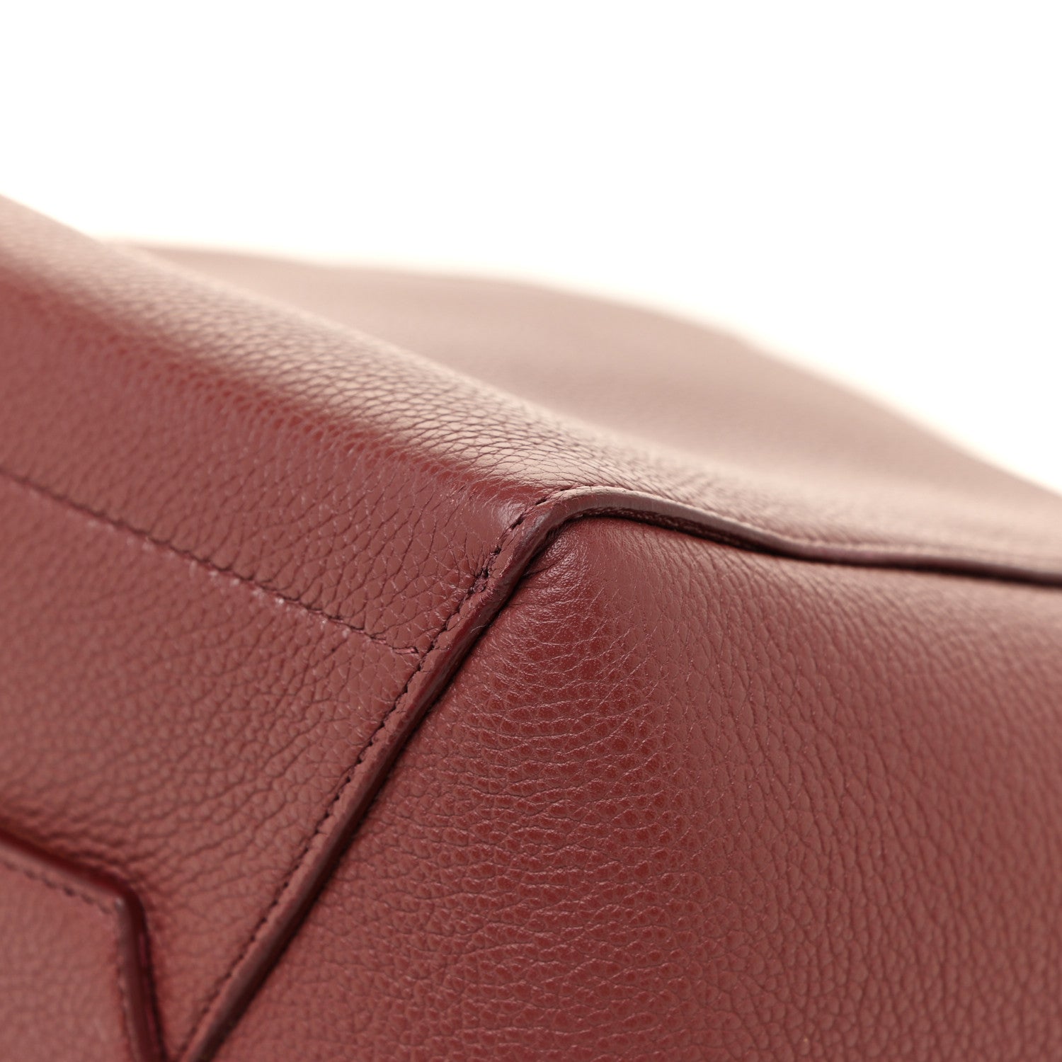Celine Soft Grained Calfskin Sangle Bucket Bag Red 12 of 15
