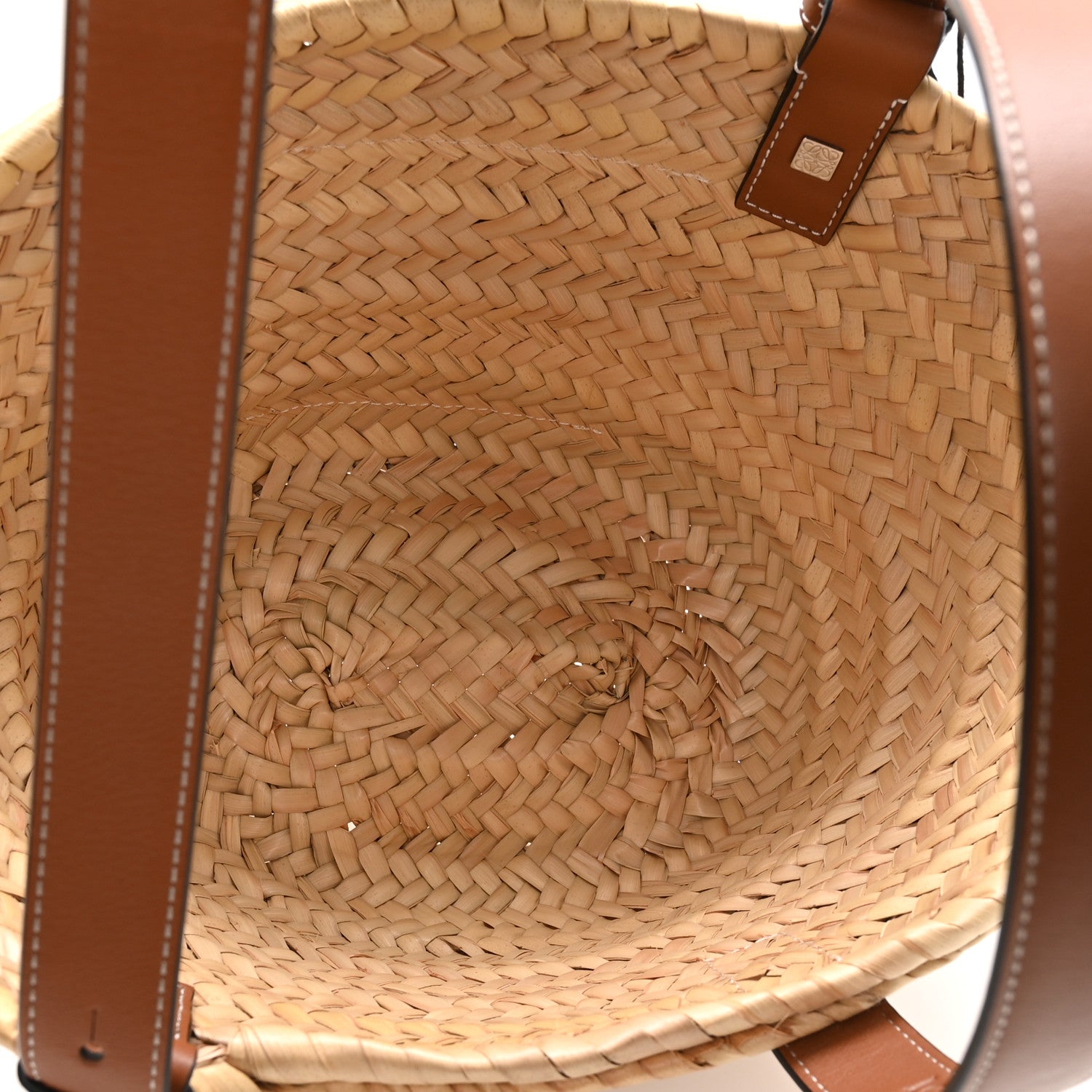 Loewe Raffia Small Basket Tote Bag Natural Tan 5 of 10