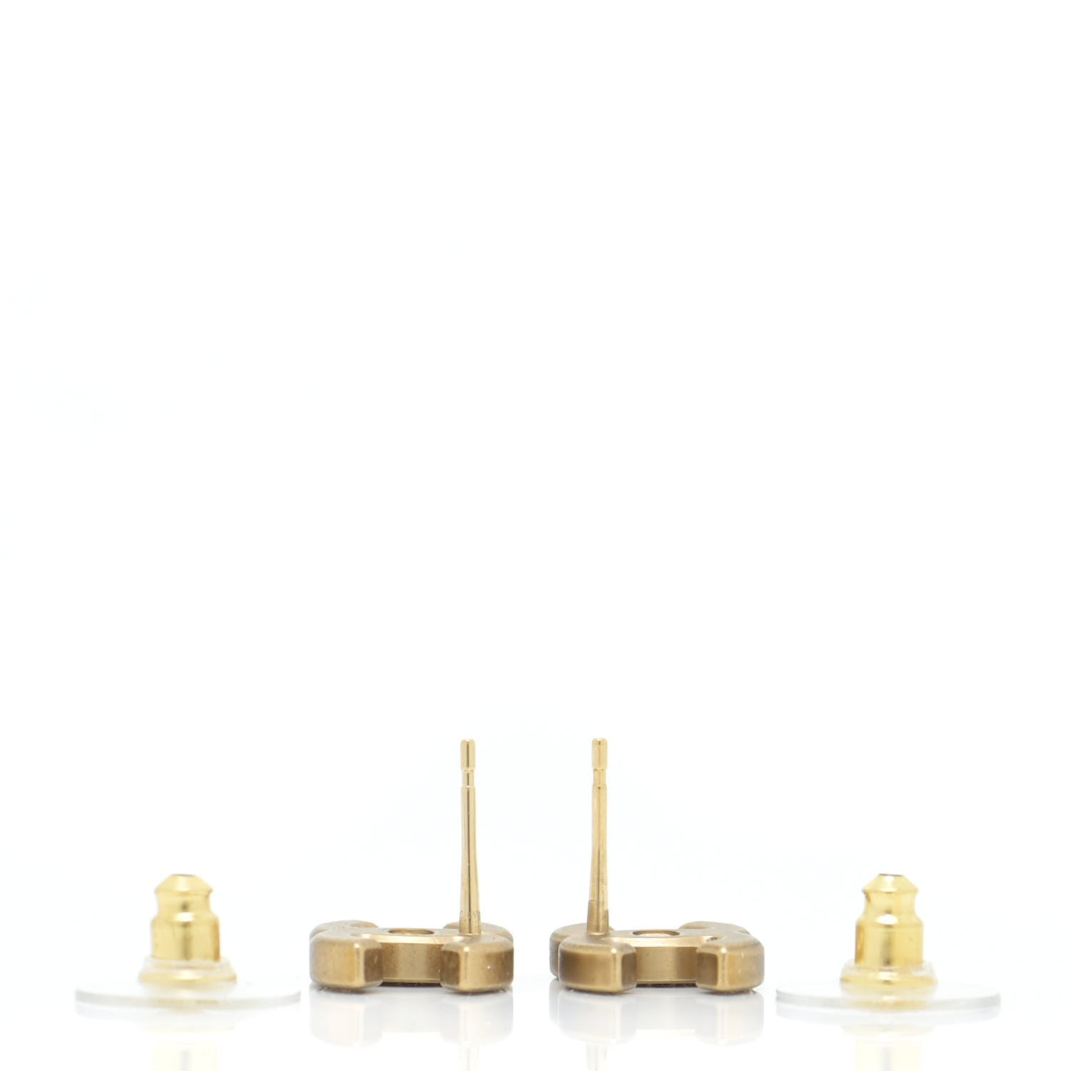 Chanel Crystal CC Earrings Gold 3 of 5