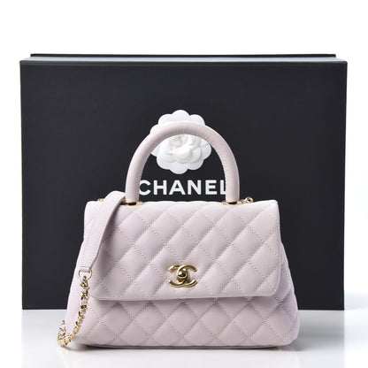 Chanel Caviar Quilted Mini Coco Handle Flap Lilas Lilac 10 of 10