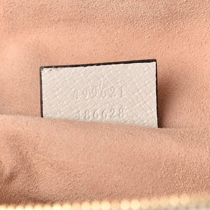 Gucci Suede Calfskin GG Web Small Ophidia Dome Shoulder Bag Burro New Mystic White 7 of 10