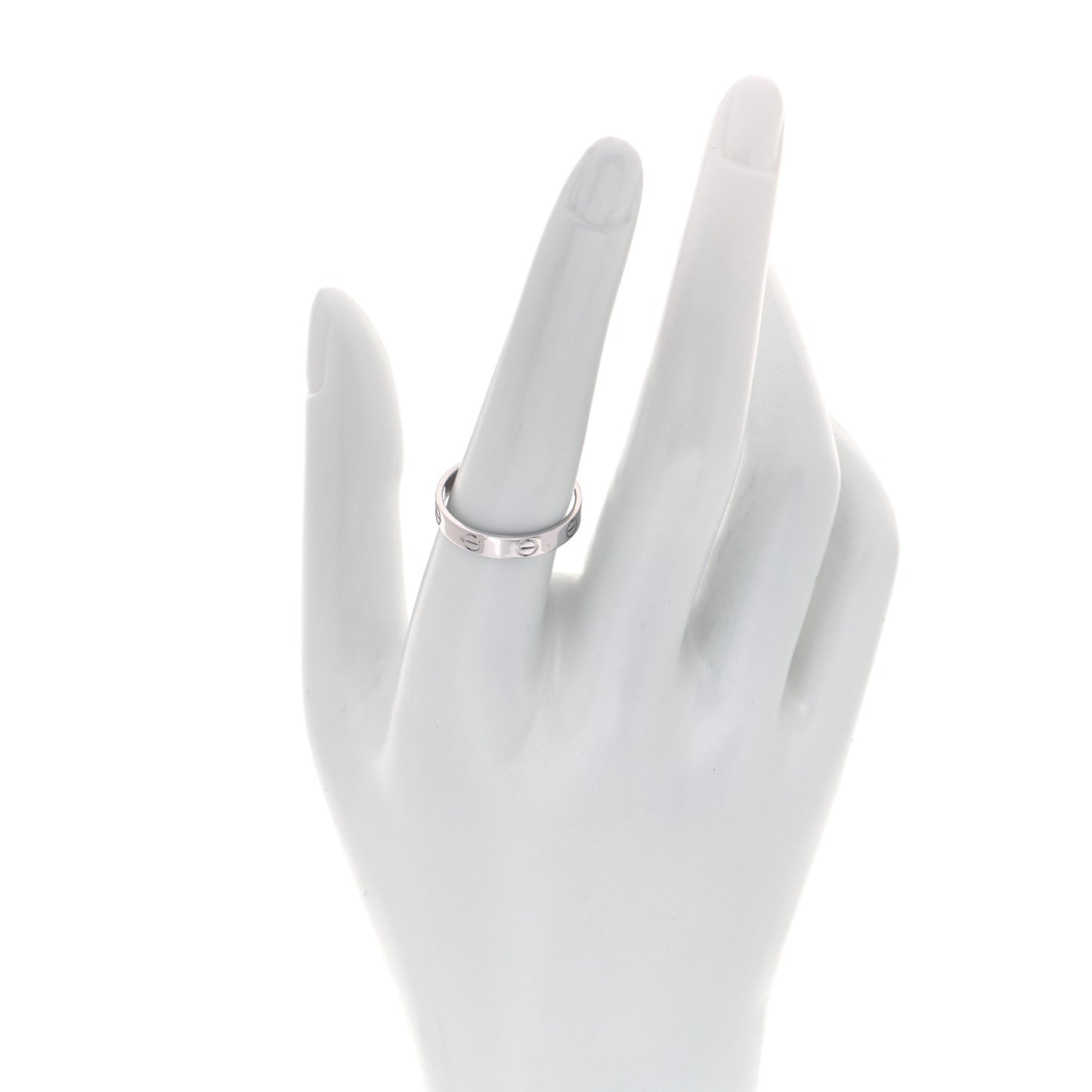 18K White Gold 3.5mm LOVE Wedding Band Ring 57 8