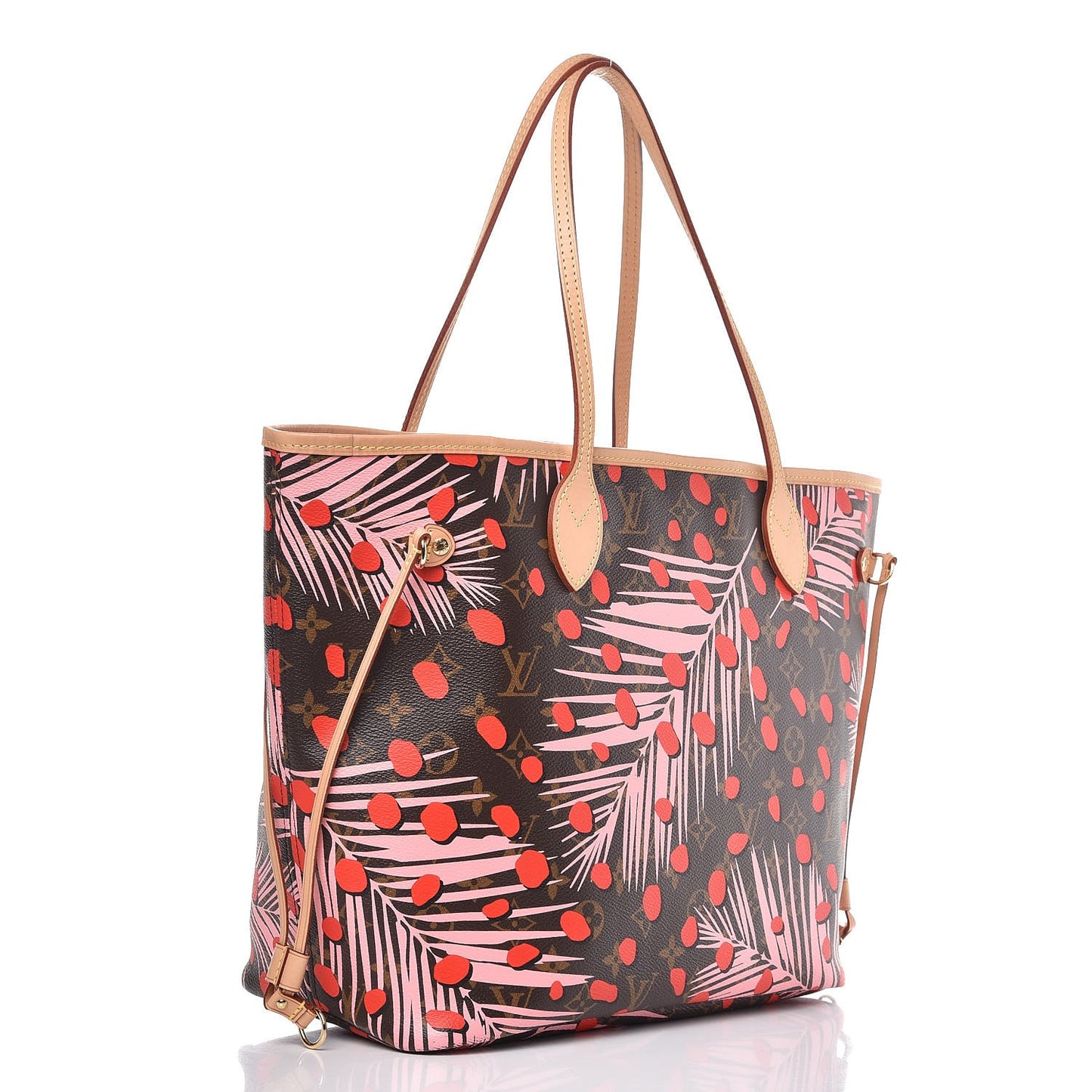 Monogram Jungle Dots Neo Neverfull MM Sugar Pink Poppy