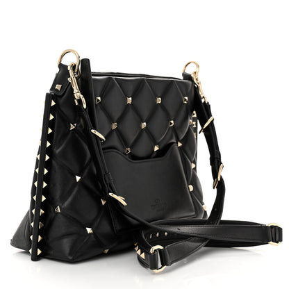 Valentino Garavani Nappa Candystud Shoulder Bag Black 3 of 10