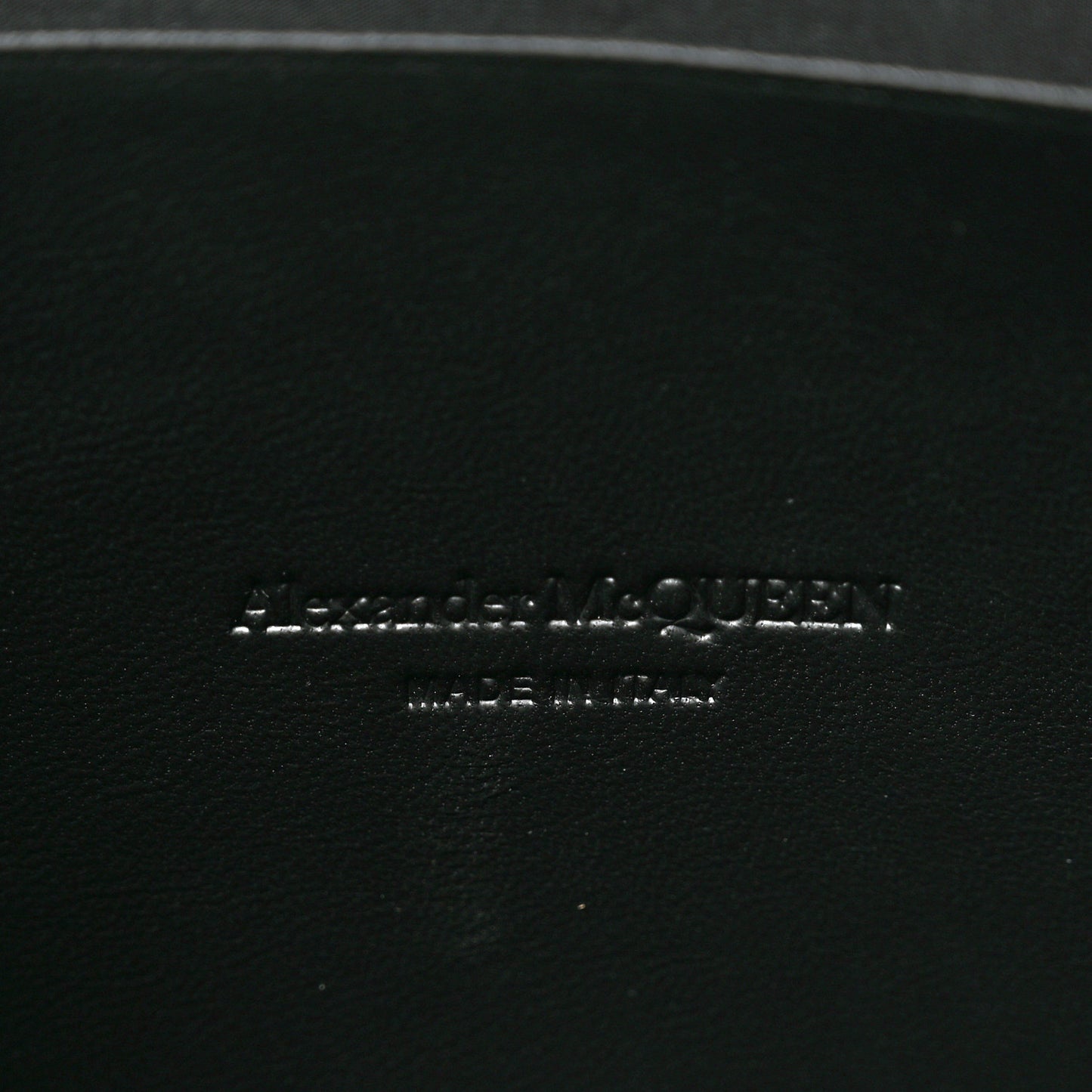 Calfskin Graffiti Zip Pouch Black