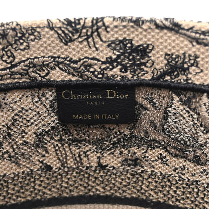 Christian Dior Canvas Embroidered Medium Dioriviera Toile De Jouy Book Tote Black 6 of 9