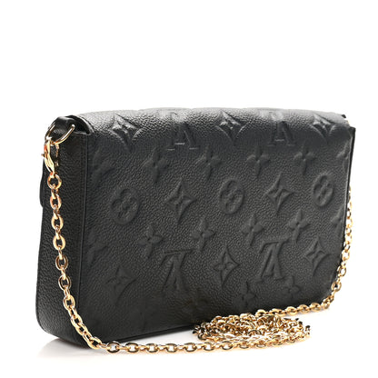 Louis Vuitton Empreinte Pochette Felicie Chain Wallet Black 4 of 11
