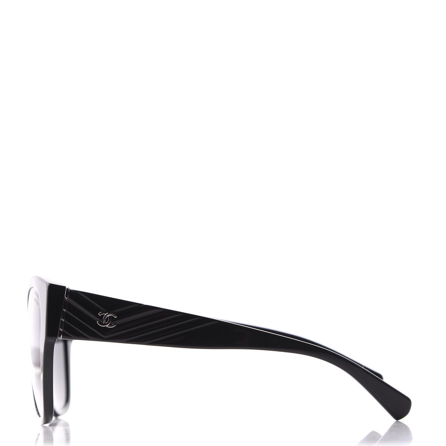 Chanel Acetate Polarized Butterfly CC Sunglasses 5412 Black 3 of 9