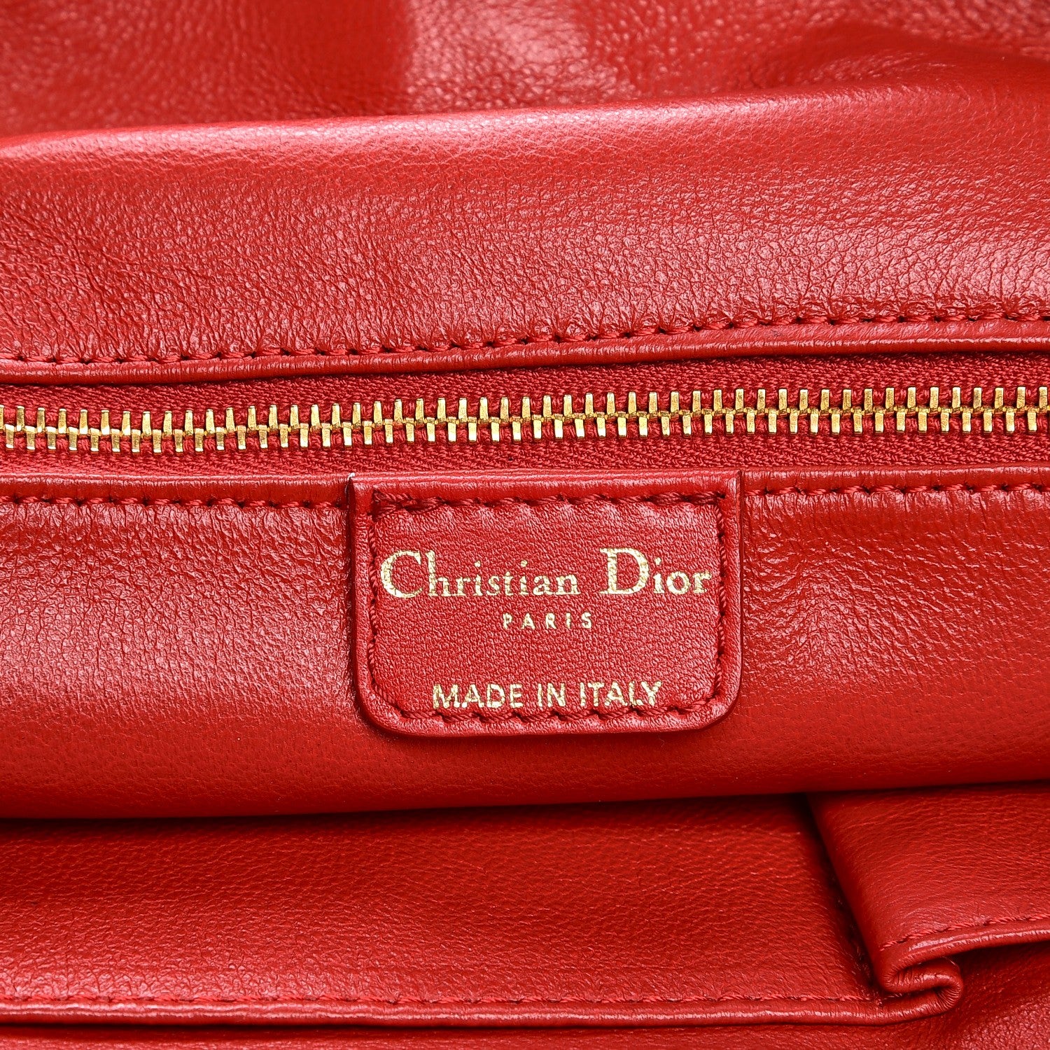 Christian Dior Lambskin Woven Large Dior Soft Tote Rouge Moyen 6 of 7