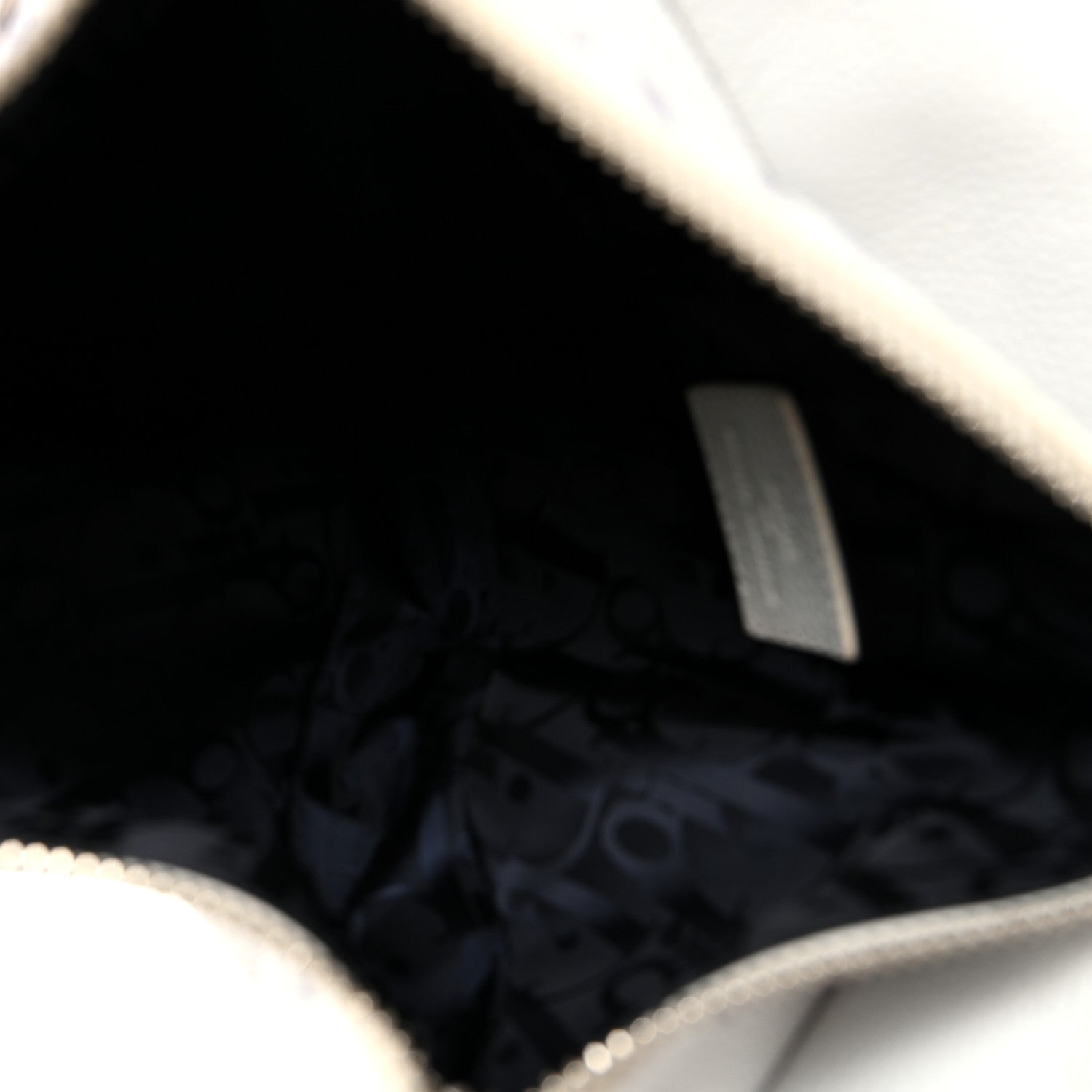 Christian Dior X Daniel Arsham Grained Calfskin Newspaper Print Saddle Bag White 5 of 10