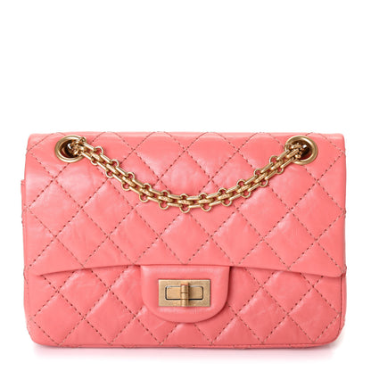 Chanel Aged Calfskin Quilted 2.55 Reissue Mini Flap Coral 1 of 4