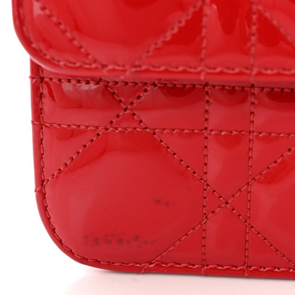 Christian Dior Patent Cannage Miss Dior Promenade Pouch Red 13 of 14