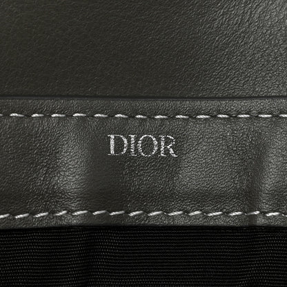 Christian Dior X KAWS Grained Calfskin Saddle Wristlet Grey 8 of 9