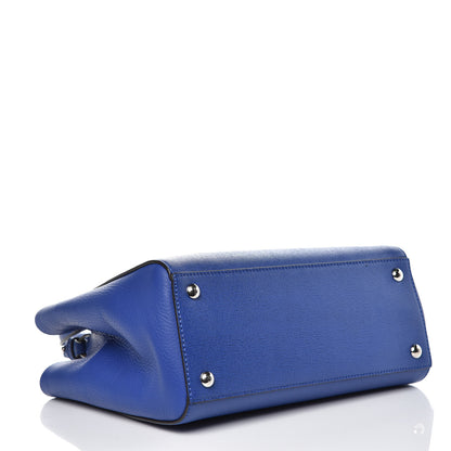 Fendi Vitello Elite Petite 2Jours Tote Blue Neon 4 of 7