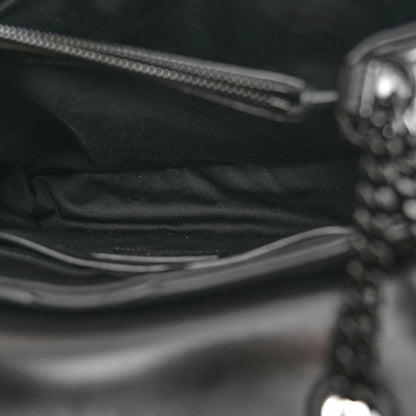 Saint Laurent Calfskin Y Quilted Monogram Monochrome Small Loulou Chain Satchel Black 6 of 13
