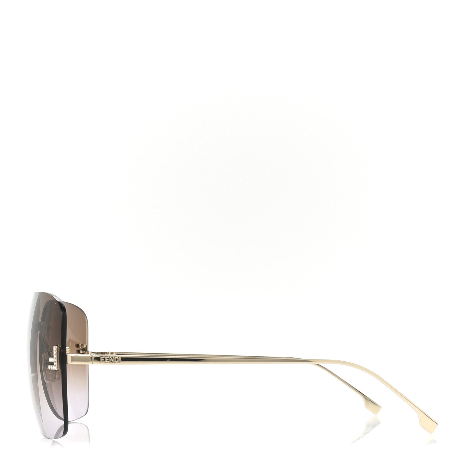 Fendi Metal Crystal Sunglasses FE4134US Gold 3 of 7
