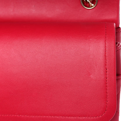 Chanel Lambskin Quilted Jumbo Double Flap Red 12 of 17