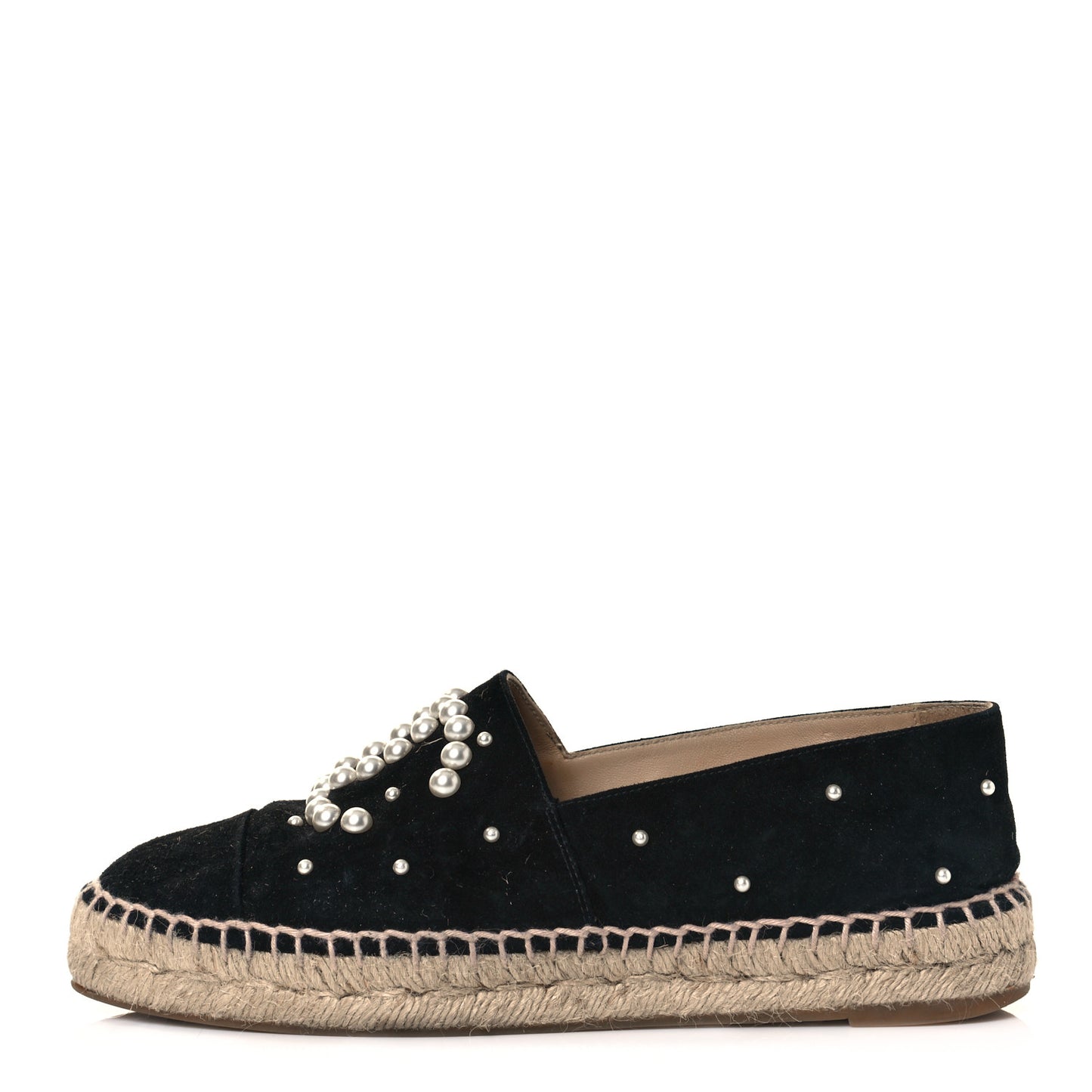 Suede Pearl CC Espadrilles 36 Black