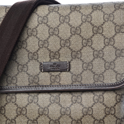 Gucci GG Plus Monogram Small Flap Messenger Bag Beige Dark Brown 10 of 12