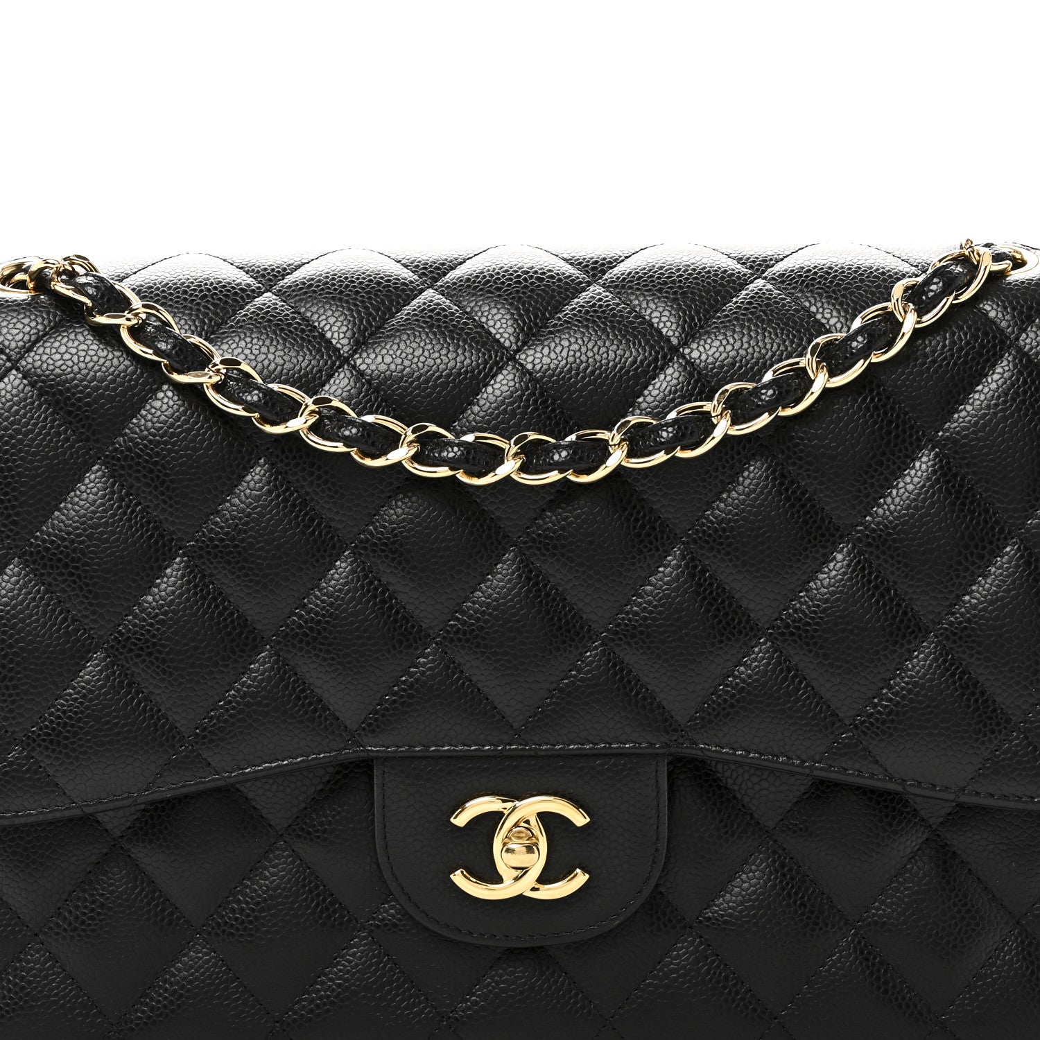 Chanel Caviar Quilted Jumbo Double Flap Black 8 of 11