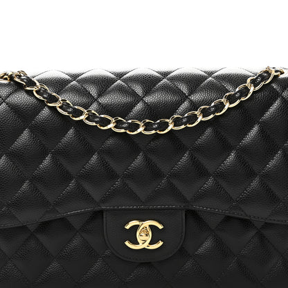Chanel Caviar Quilted Jumbo Double Flap Black 8 of 11