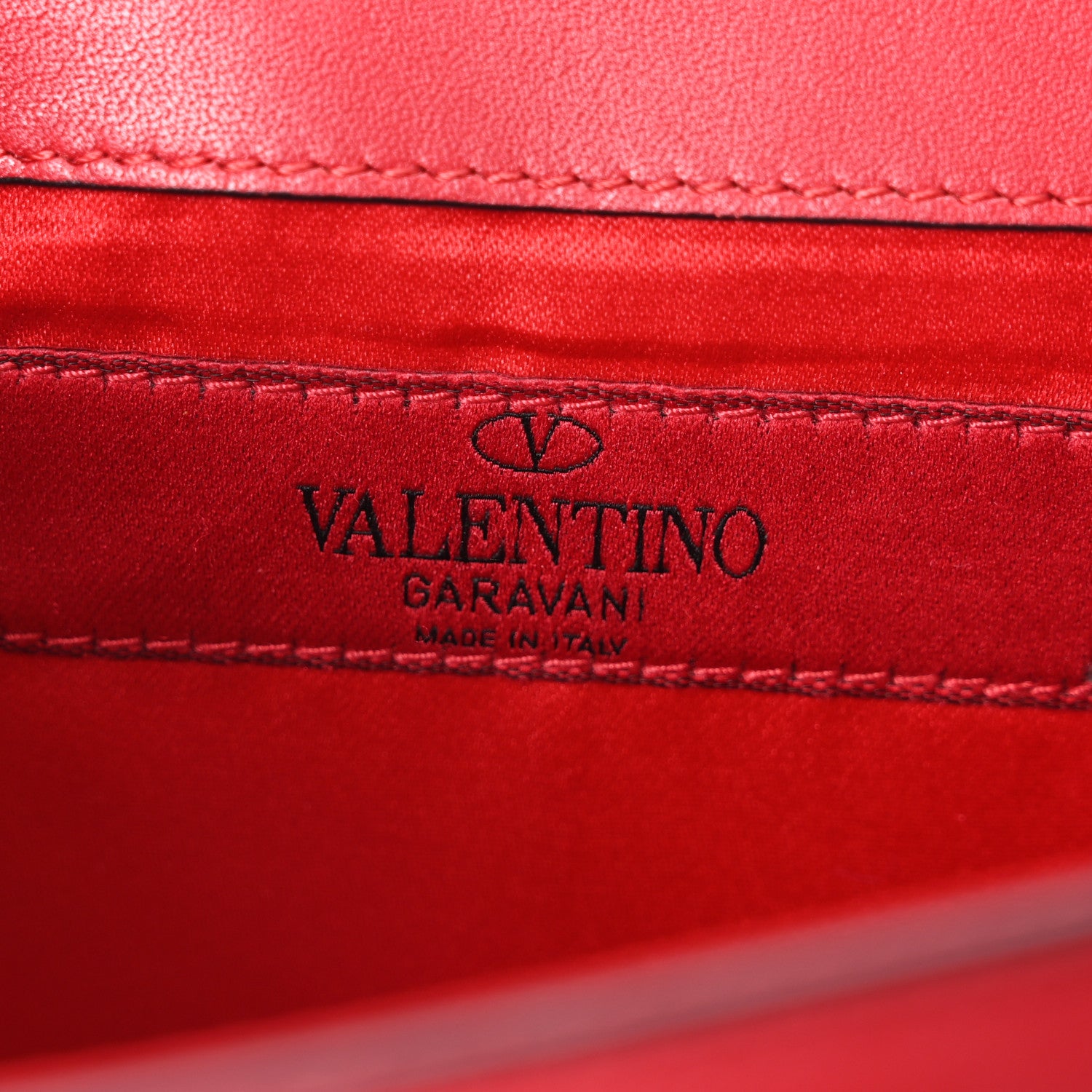 Valentino Garavani Vitello Rockstud Chain Flap Crossbody Bag Red 6 of 9