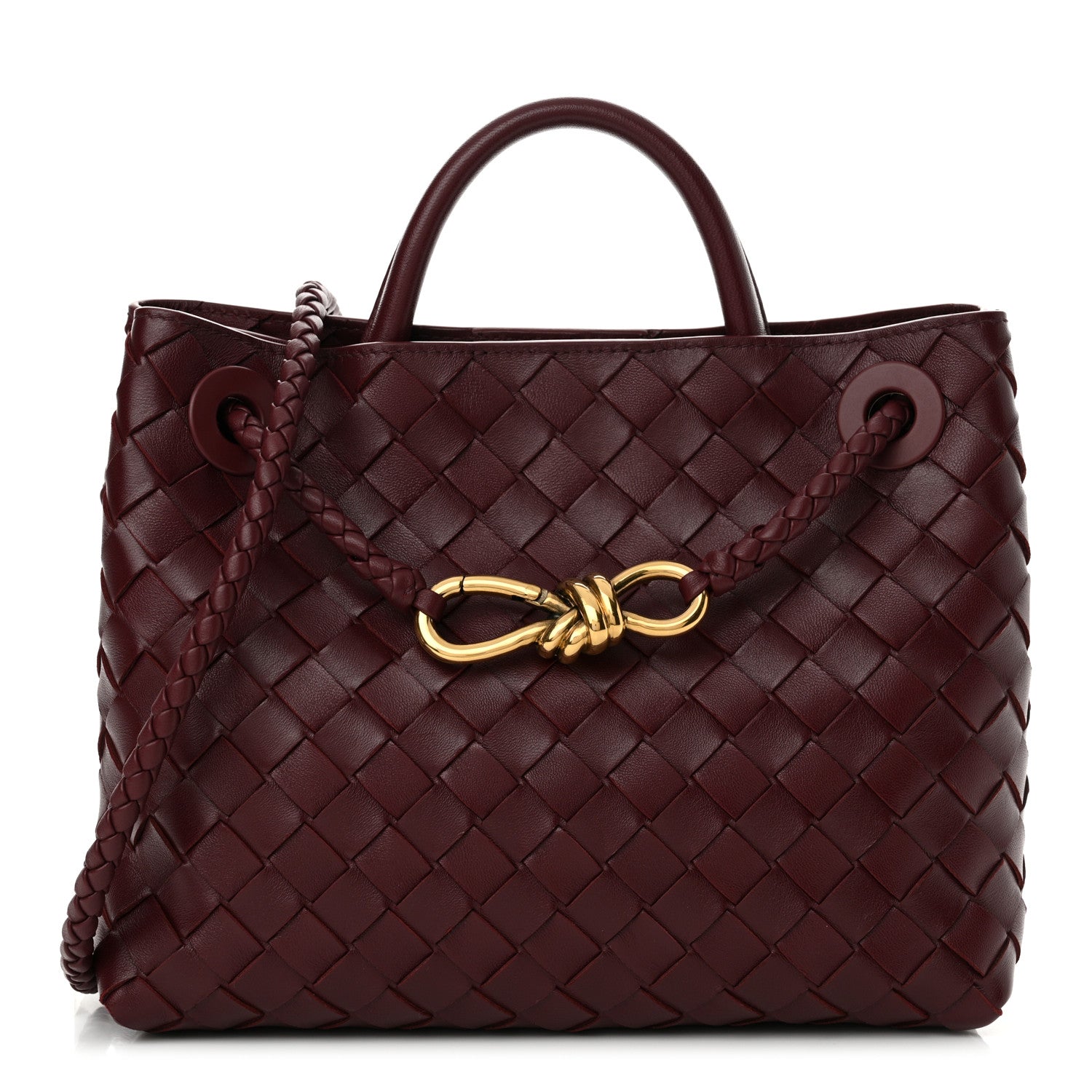 Bottega Veneta Nappa Intrecciato Small Andiamo Shoulder Bag Barolo 1 of 10