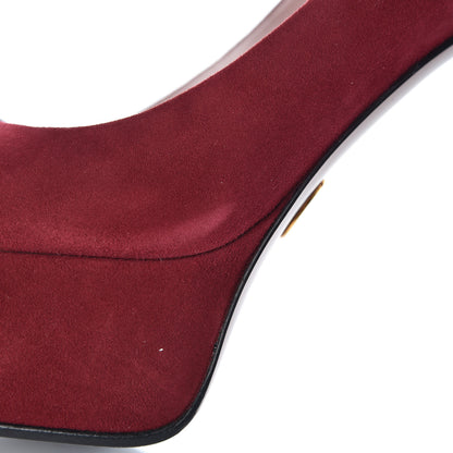 Gucci Kid Scamosciato Platform Pumps 40.5 Red 11 of 12