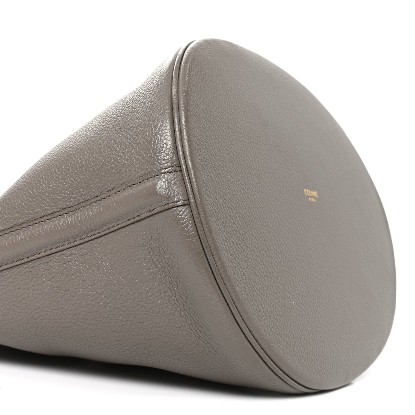 Supple Grained Calfskin Bucket 16 Bag Pebble