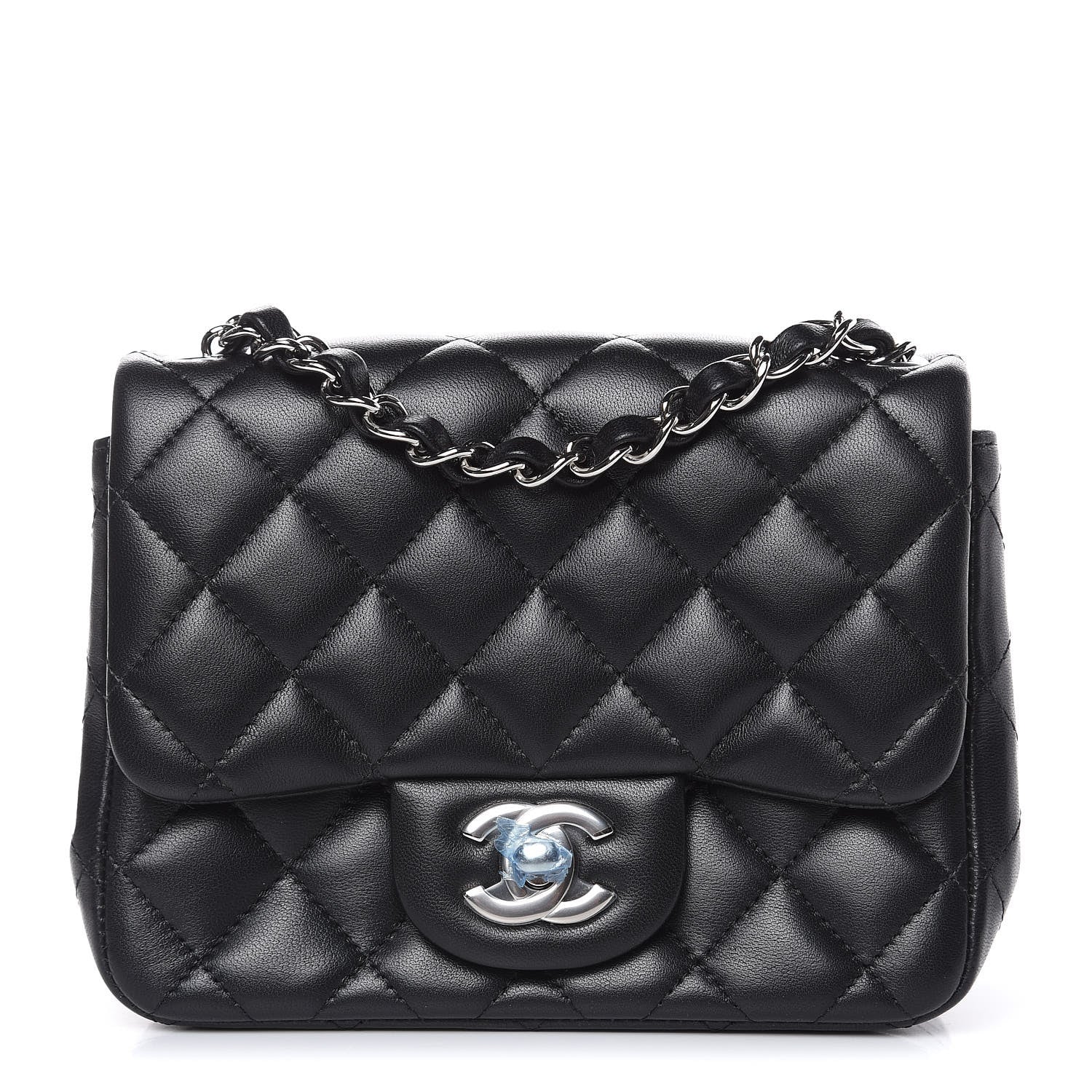 Chanel Lambskin Quilted Mini Square Flap Black 1 of 12