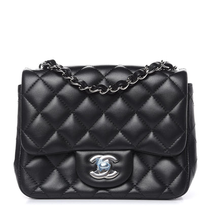 Chanel Lambskin Quilted Mini Square Flap Black 1 of 12