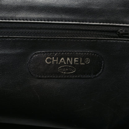 Chanel Calfskin Stitched XL Weekender Black 8 of 19