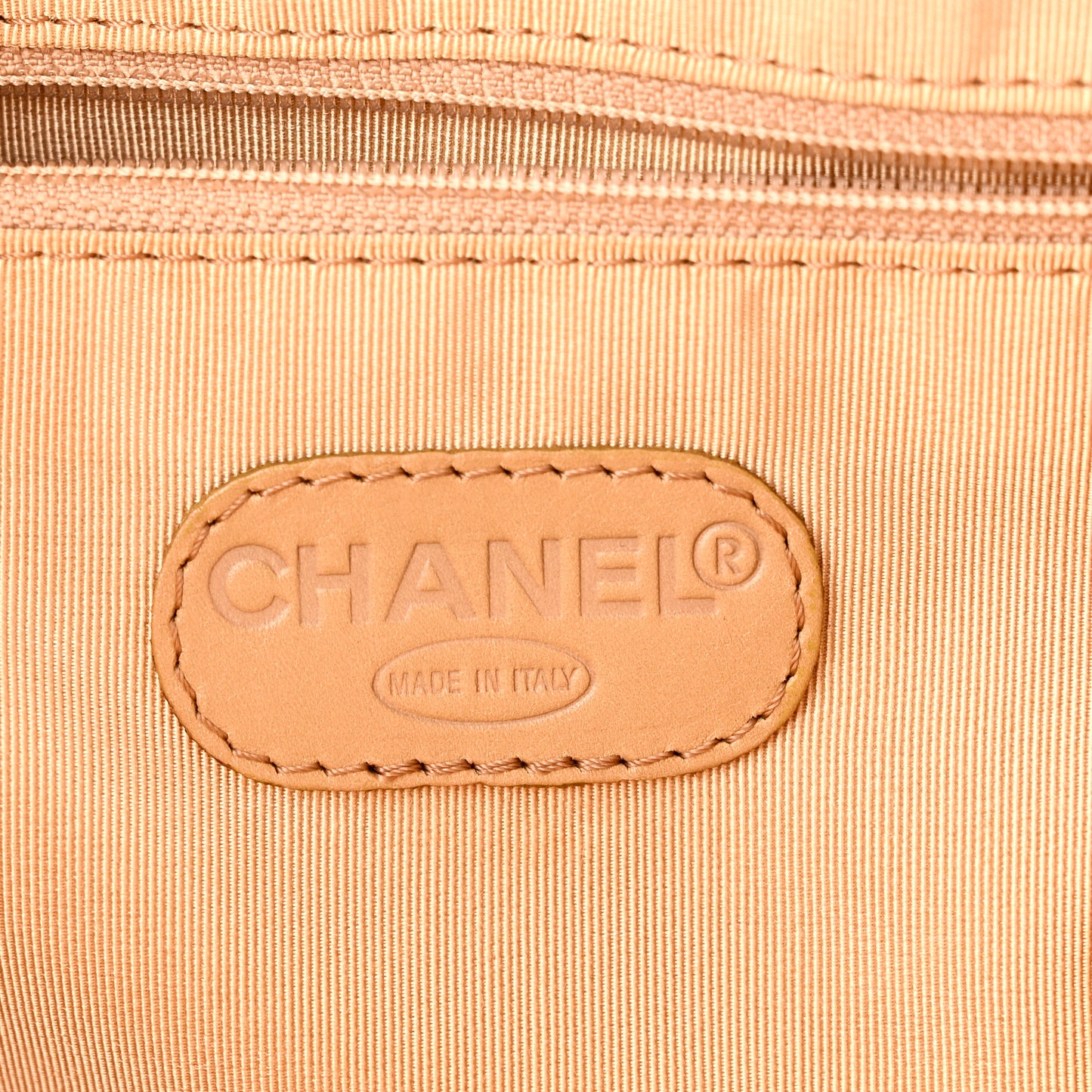 Calfskin Wild Stitch Vertical Top Handle Bag Beige