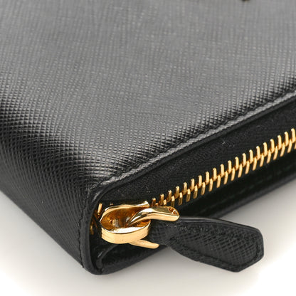 Prada Saffiano Metal Coin Purse Black 9 of 9
