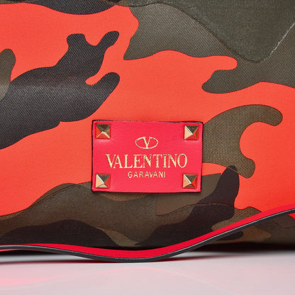 Valentino Garavani Canvas Camouflage Rockstud Reversible Tote Pink 9 of 14