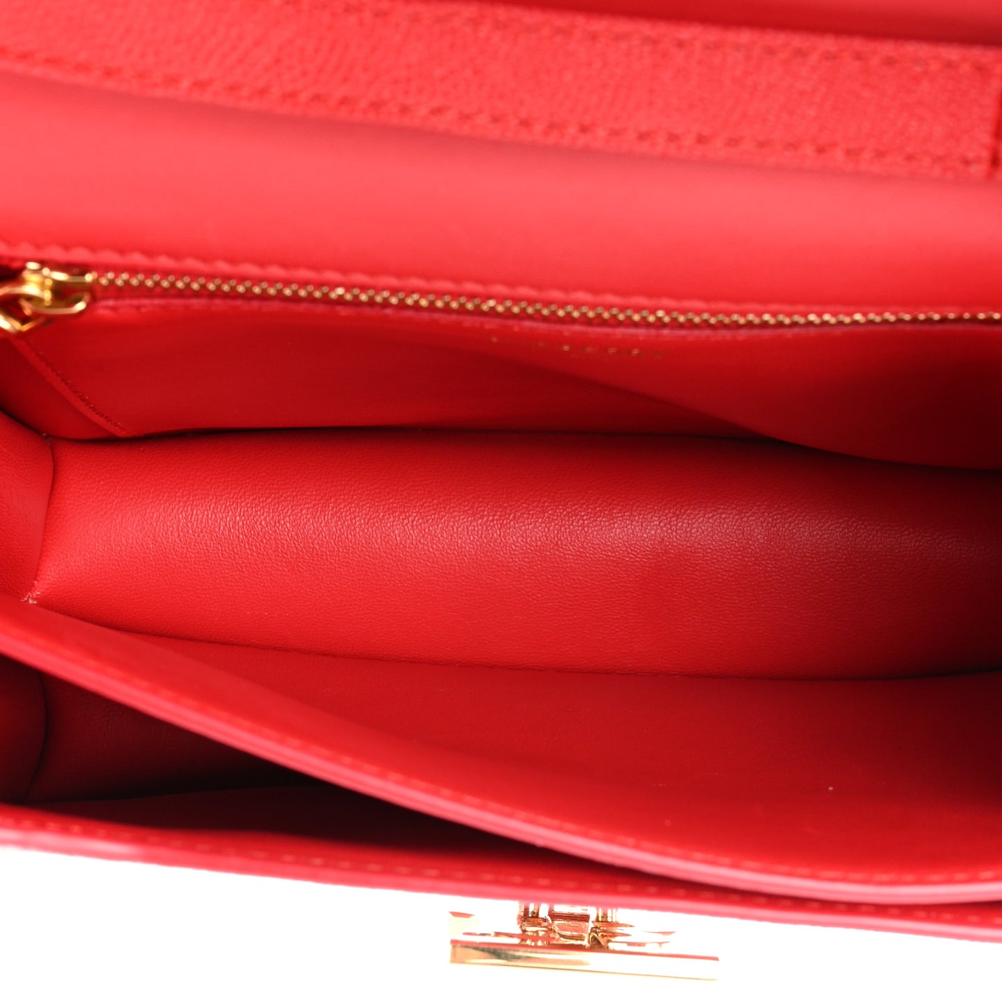 Grainy Calfskin Small TB Bag Bright Red