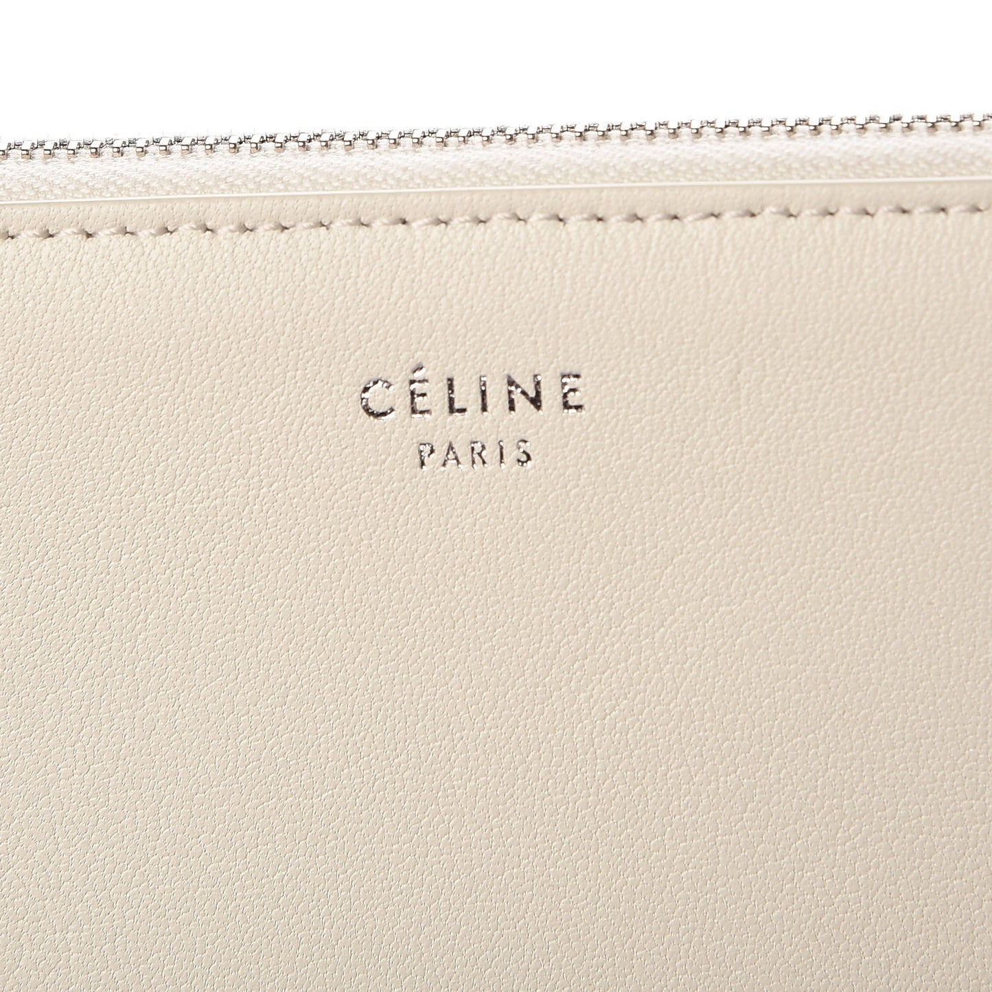 Lambskin Bi-Color Solo Clutch Pouch White Magenta