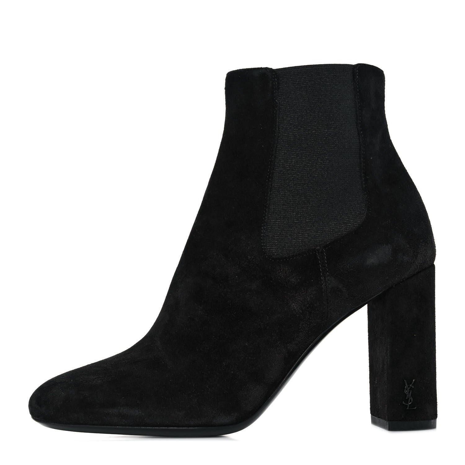 Saint Laurent Suede Babies Chelsea 95 Ankle Boot 35.5 Black 1 of 8