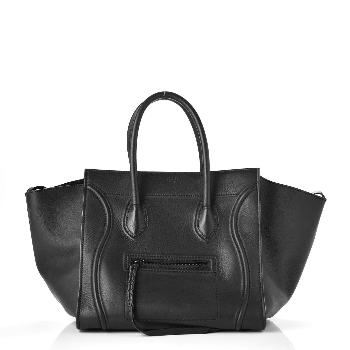 Supple Calfskin Medium Phantom Luggage Black